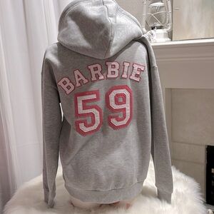 Barbie Embroidered Barbie Zip Up Hoodie NWT Excellent Condition